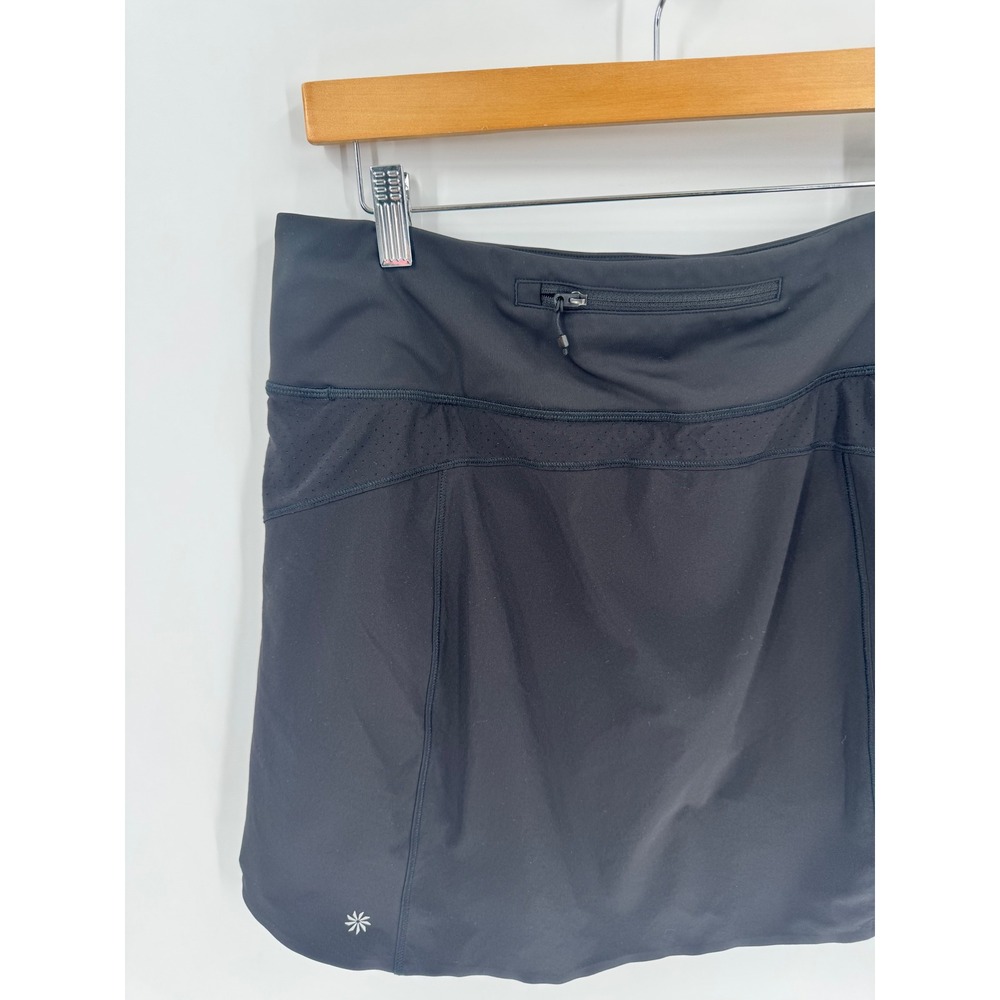 Athleta Run With It 16" Skort Women Large Black Athletic Running Skirt Flaw‎ - Picture 8 of 9